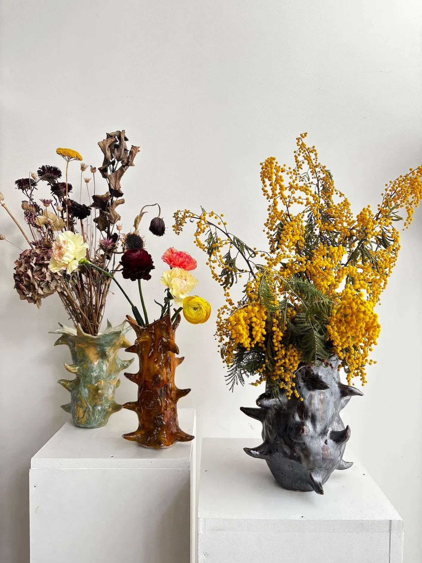 Soliflore en céramique ALaMano noir