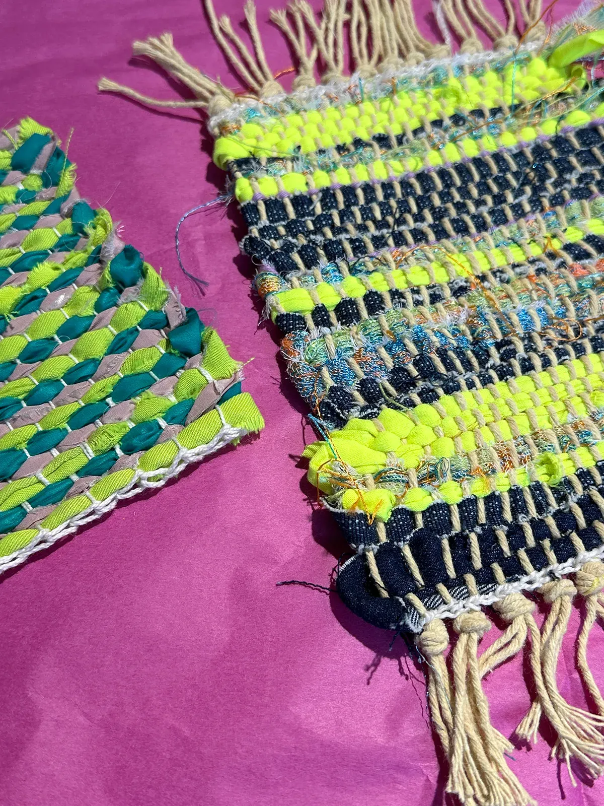 Tissage & Upcycling : technique du tissage de lirettes sur cadre